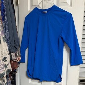 Blue Women's Crewneck Long Sleeve Top